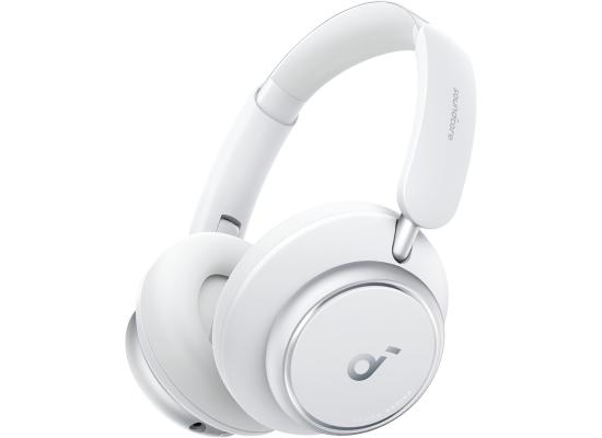 Anker Soundcore Space Q45 Adaptive Active Noise Cancelling Headphones, Reduce Noise by Up to 98%, 50H Playtime, App Control, LDAC Hi-Res Wireless Audio, Comfortable Fit, Clear Calls, Bluetooth 5.3 - White